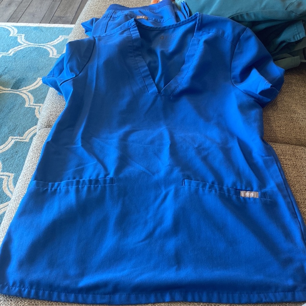 Figs Casma Kade Royal Blue Scrub Set